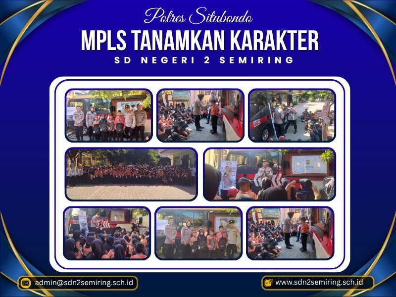 MPLS SDN 2 Semiring Tanamkan Karakter, Polres Situbondo Berbagi Tas untuk Siswa